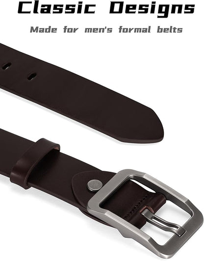 Thicken Full Grain Leather Mens Belt Heavy Duty Mens Work Belt Mens Belt High Hardness Buckle Packed In Gift Box