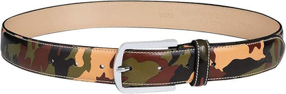 Falari Men Genuine Leather Casual Dress Belt With Single Prong Buckle, Classic Style Belt