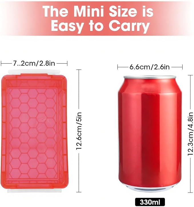 Small Plastic Box, 5" X 2.8" X 2" Stackable Mini Storage Box with Lid, Clear Organizer Container for Jewelry Beads, Small Crafts Items Accessories - 6 Pack