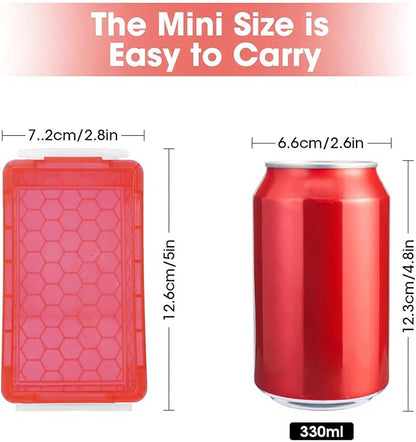 Small Plastic Box, 5" X 2.8" X 2" Stackable Mini Storage Box with Lid, Clear Organizer Container for Jewelry Beads, Small Crafts Items Accessories - 6 Pack