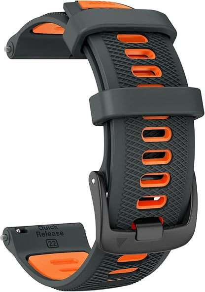 ISABAKE 22mm Watch Band for Gamrin Forerunner 265/Forerunner 255/Vivoactive 4 45mm/Venu 2/Venu 3, Silicone Quick Release Replacement Wristband