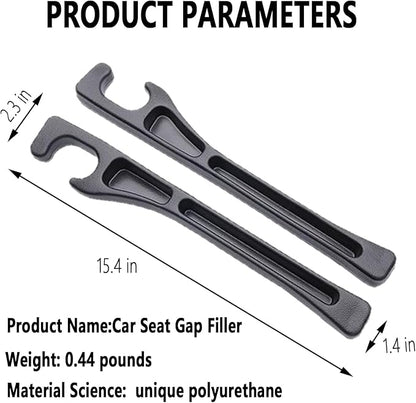 Car Seat Gap Filler, car in between seat catcher 2-Pack No-Drop Seat Side Gap Seam Filler Organizer, Universal filler between car seat and console (Black)