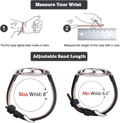 Ritche Christmas Gift Quick Release Leather Watch Bands Genuine Watch Straps for Men Women Top Grain Leather Watch Strap, White Elephant Gifts, Stocking Stuffers for Men, Father's Day gifts