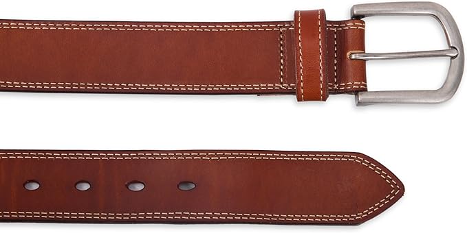 Men's Full Grain Leather Belt for Everyday Casual Jeans, 1.5" Handmade Men Leather Belts with Gift Box