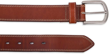 Men's Full Grain Leather Belt for Everyday Casual Jeans, 1.5" Handmade Men Leather Belts with Gift Box