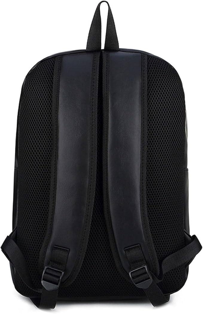 Vintage Leather Backpack for Men 16" Laptop Bag for work Casual Daypack Business Travel Rucksack Waterproof (Black)