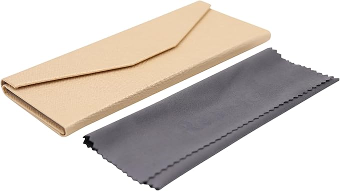 Real Sic Glasses Case for Men and Women - Magnetic Folding Hard Shell Sunglass Holder - Inspired by Solid Color