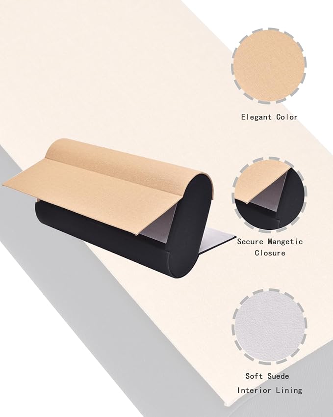 Philley Dual Glasses Case 2-in-1 PU Leather Hard Shell Double Eyeglasses case for Women & Men