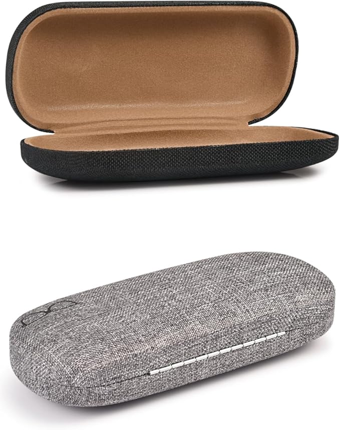 RayLove 3-Pack Hard Shell Eyeglasses Case Large Reading Glasses Hard Case
