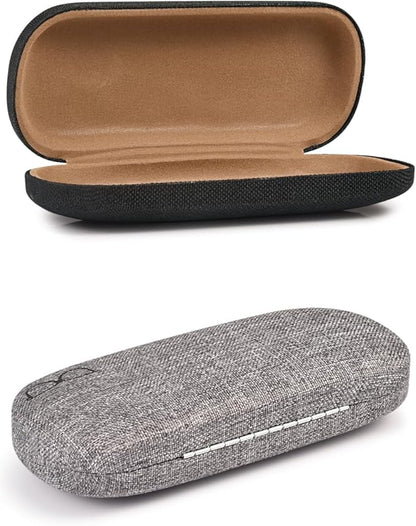 RayLove 3-Pack Hard Shell Eyeglasses Case Large Reading Glasses Hard Case