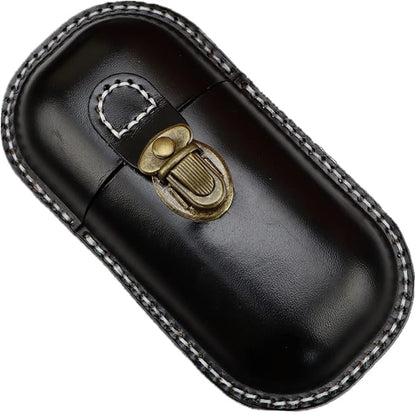 Leather Eyeglass Case Hard Shell Retro Men And Women Sunglasses Nearsighted Glasses Locking clasp Protection Box