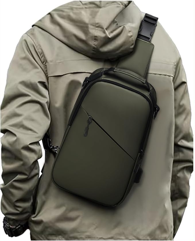 Messenger bag for Men,Small Sling Crossbody Backpack Shoulder Bag for Men Women,canvas Strap Backpack Sling Bag