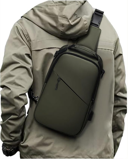Messenger bag for Men,Small Sling Crossbody Backpack Shoulder Bag for Men Women,canvas Strap Backpack Sling Bag