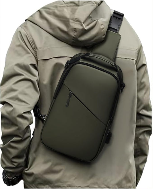 Messenger bag for Men,Small Sling Crossbody Backpack Shoulder Bag for Men Women,canvas Strap Backpack Sling Bag