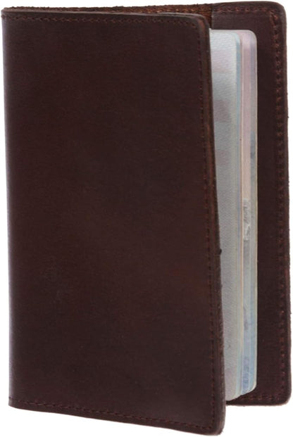 100% Soft Leather Passport Cover - Plain Leather Holder Slim Sleeve Case