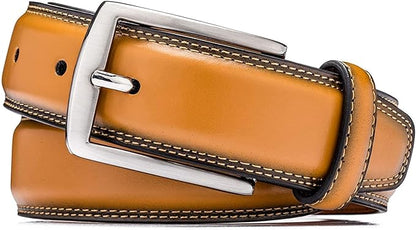 KM Legend Mens Genuine Leather Dress - Classic & Fashion For Work Business And Casual Belt