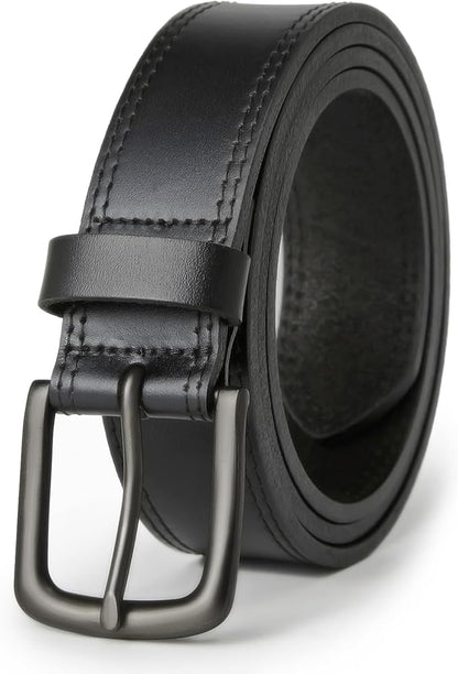 VATAN Men's Full Grain Leather Casual Every Day Jeans Belts, Handmade Men Leather Belt with Gift Box