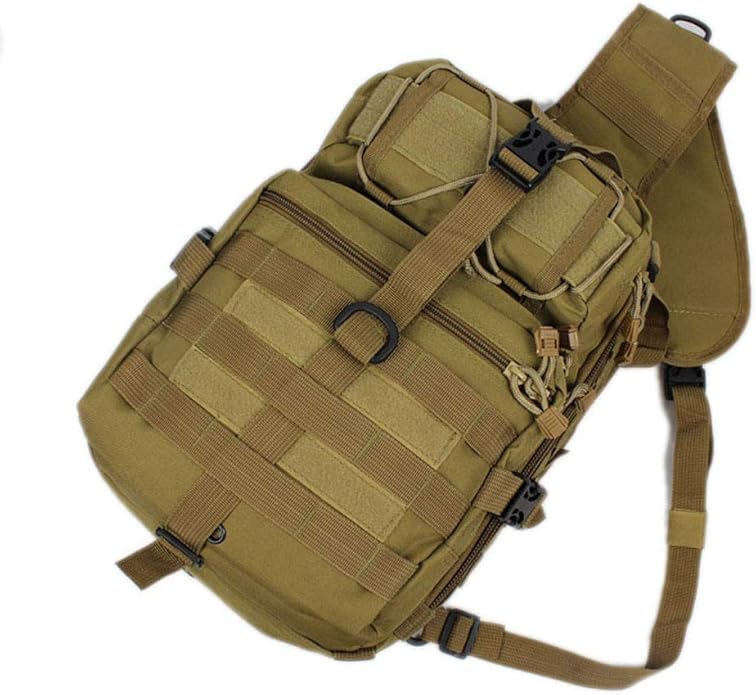 Hebetag Leather Sling Bag Crossbody Backpack for Men Women Travel Outdoor Camping
