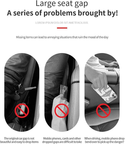 IHOTDER 2PCS Car Seat Gap Filler - Car Seat Gap Filler Organizer for Holding Phone,Key,Purse - Universal Car Gap Filler Fits CCar Truck SUV Car Interior Accessories (Burgundy/2PCS)…