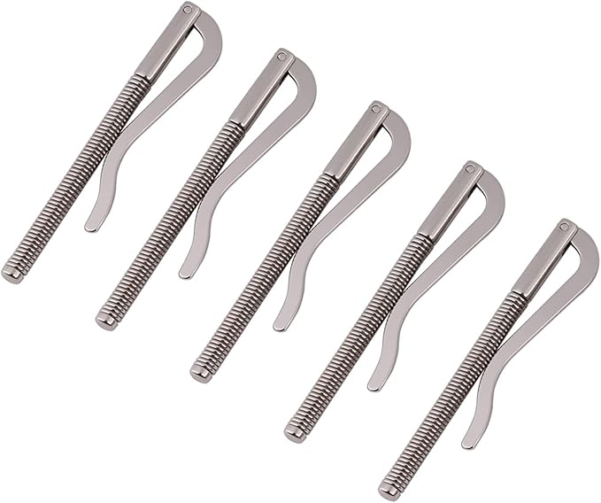 Metal Money Clips Replacement Bar 80mm Insert for Bifold Wallets, 5pcs Credit Card Holders, Cash Organizers Slim and Durabled Clips for Purse, Business, Daily Use