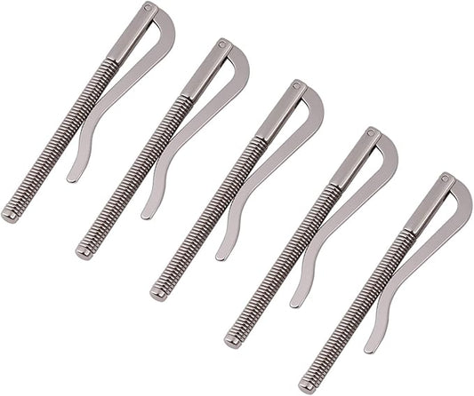 Metal Money Clips Replacement Bar 80mm Insert for Bifold Wallets, 5pcs Credit Card Holders, Cash Organizers Slim and Durabled Clips for Purse, Business, Daily Use