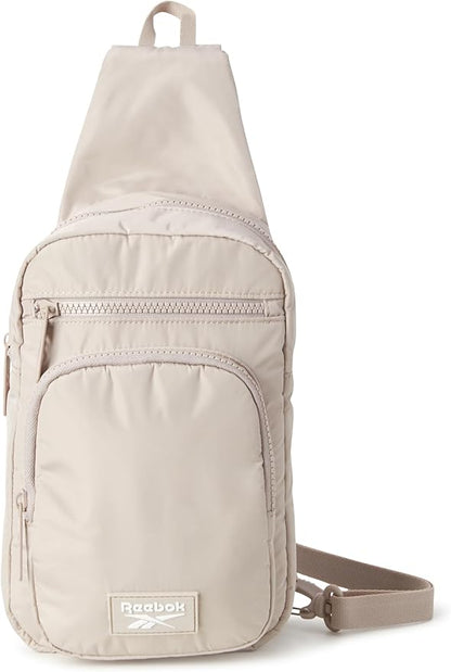 Reebok Unisex Crossbody Sling Bags – Compact Convertible Strap Cross Body Bag Travel Sling Bag - Gym & Travel Essential, Cosmos Stucco