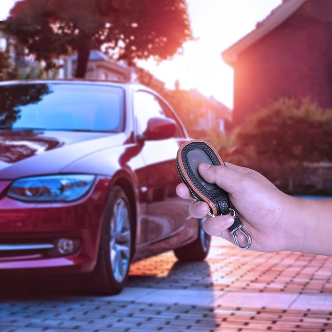 Universal Premium Car Key Fob Case Genuine Leather Car Smart Key fob Holder for Remote Key Fob