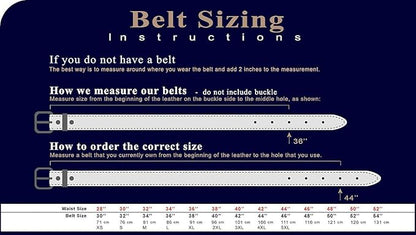 100% One-Piece Full Grain Leather Belt Straps with No Slot Hole/Slot Hole/Heavy-Duty, Multi Options 1-1/2" (38mm) Wide
