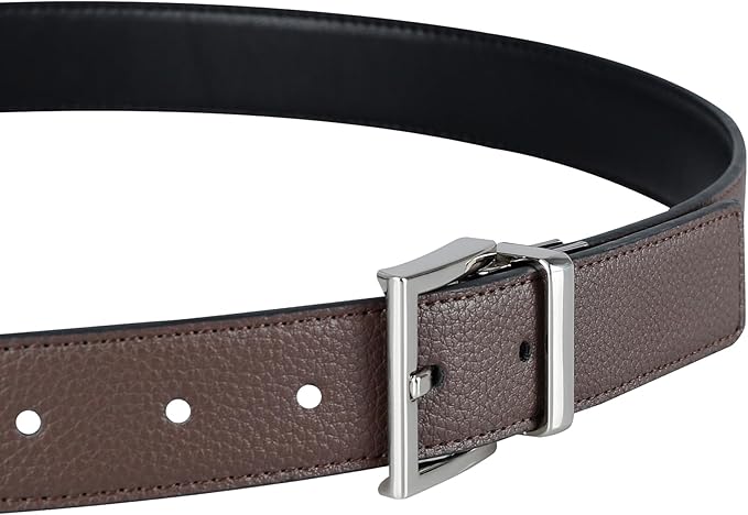 Tommy Hilfiger Men's Reversible Leather Belt, 2‑in‑1 Design for Dress Or Casual Wear