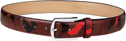 Falari Men Genuine Leather Casual Dress Belt With Single Prong Buckle, Classic Style Belt