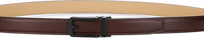 Tonywell Mens Leather Ratchet Belts with Click Buckle Perfect Fit Dress Belt 30mm Wide