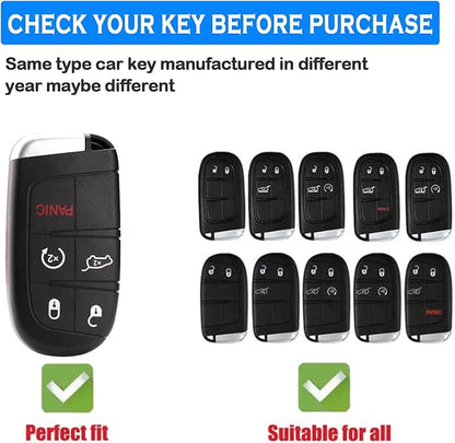 XIYANG TRADE for Jeep Key Fob Cover with Keychain, Soft TPU Key Case Shell Full Protection Suitable for Jeep Grand Cherokee Renegade Compass Durango Charger Dodge Challenger (Green)