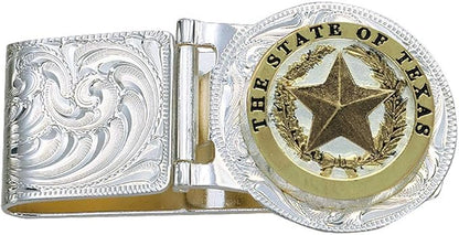 Montana Silversmiths Made in the USA Western Lifestyle Money Clip (Texas Star Hinged)
