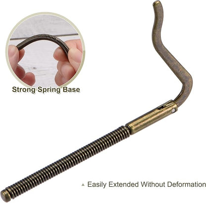 PATIKIL 80mm Spring Clip Bar, Metal Slim Open Coil Holder Clamp for Wallet Credit Card Leather Craft - 5 Pack (Bronze)