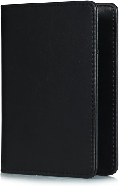 EpicGadget RFID Blocking Premium Leather Passport Holder Travel Wallet Cover Case (Black)