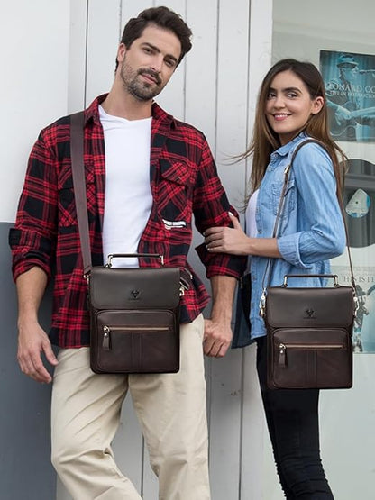 gzcz Leather Sling Shoulder Crossbody Bag Man Purse Messenger Bags for Men Women Outdoor Travel Business | Man, Purse, Outdoor, Travel, Business