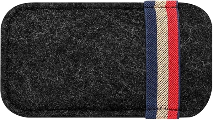 Car Visor Sunglasses Bag, Soft Felt Vehicle Sun Visor Storage Organizer for Card Pen Invoice, Scratch-Resistant Auto Interior Eyeglasses Holder Bag, Universal for Vehicles (Black)