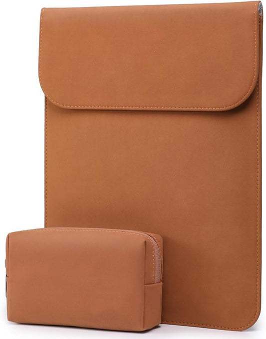 HYZUO 13 Inch Laptop Sleeve PC Case for MacBook Pro 13 M2 M1 2026-2016, 13" MacBook Neo 2026 A3404, MacBook Air 13 M5 A3449 M4 M3 M2 M1 2026-2018, 13" iPad Pro/Air, Surface Pro, XPS 13, Brown