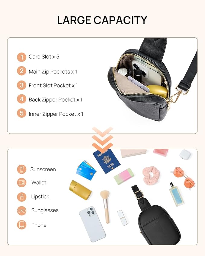 Telena Crossbody Bags for Women Leather Cross Body Sling Bag for Woman Travel