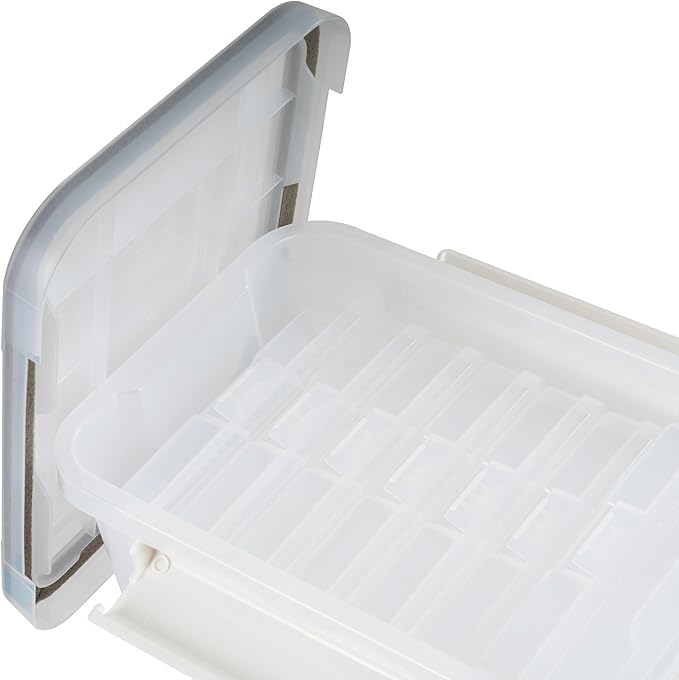 IRIS USA 4" x 6" |Made in USA| WeatherPro Photo Storage Box and Picture Containers, 7 Inner Cases for Tasks, Stickers, Ephemera, & Flashcards - Clear