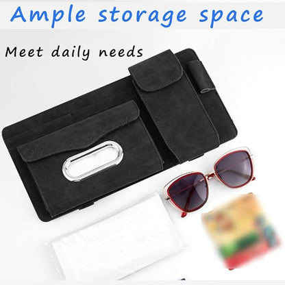 Car Sun Visor Organizer for Lexus LC 2017–2025 2026 Z100,Multi-Pocket Auto Visor Storage Pouch with Tissue Holder,Eyeglass Case,Card Slots & Pen Holder,Sun Visor Organizer