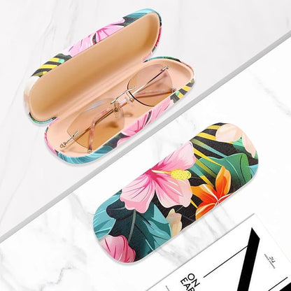PERFECTSIGHT Hard Shell Eyeglasses Case, PU Leather Protective Glasses Case, Cute Eyeglass Case for Women Men Girls