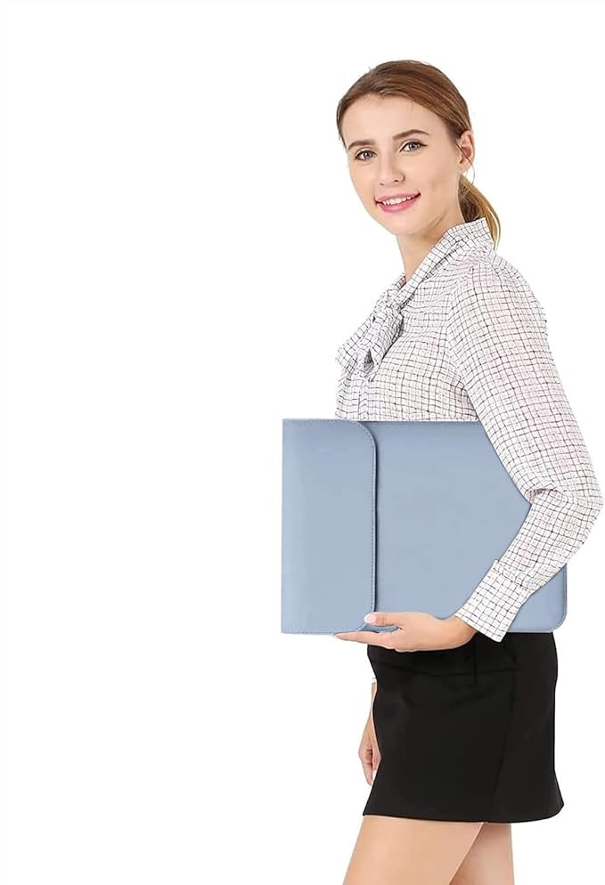 MOSISO Laptop Case 13.3 inch, 13-13.3 inch Laptop Sleeve Compatible with MacBook Neo 13 A18 Pro A3404 /Air 13/Pro 13/Pro 14 M5 M4 M3 M2 M1, Faux Suede Leather Case with Small Bag, Air Blue