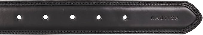 Nautica Men's Dress Leather Belt for Suits and Pants | Classic | Business | Fashion | Adjustable | Metal Buckle
