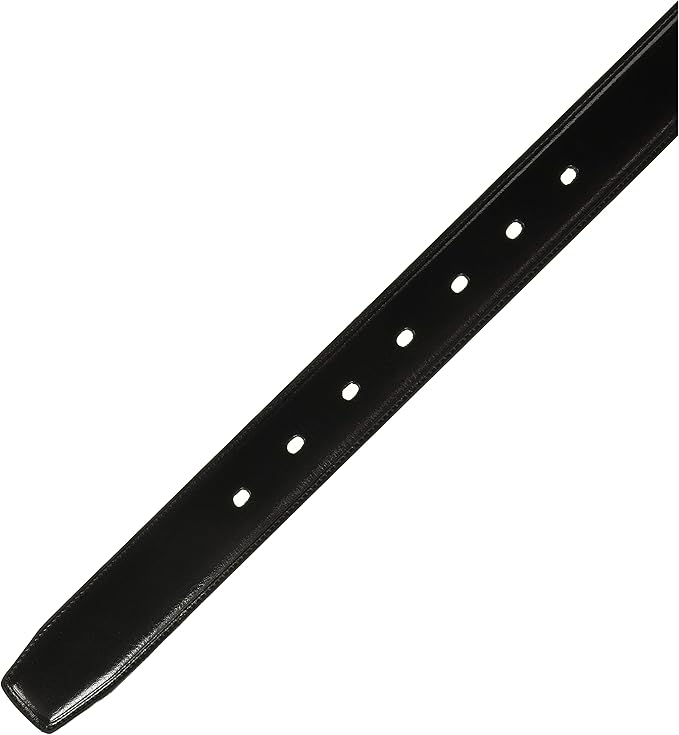 Perry Ellis Men's Hc Milled Leather Belt, Stitched, Two Loops, Antique Silver Buckle, 1.5” Width (Available in Big & Tall)