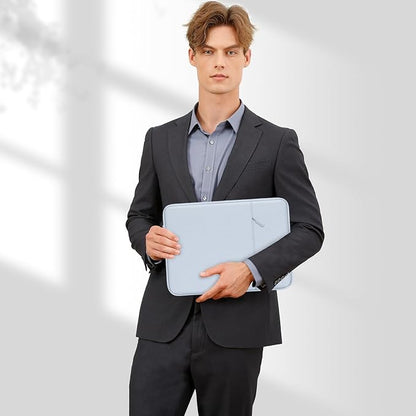 MOSISO Laptop Case 13 inch, Laptop Sleeve Compatible with MacBook Neo/Air/Pro 13 inch with A18/M5/M4/M3/M2/M1 Chip 2026-2016, Polyester Vertical Computer Sleeve Bag with Pocket, Baby Blue