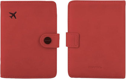 ZOPPEN Passport Holder Women, Passport Cover Travel Wallet Rfid Blocking Passport Wallet Cover Case Travel Essentials Document Organizer, Scarlet Red