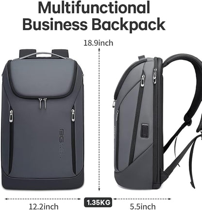 BANGE Business Smart Backpack Waterproof fit 15.6 Inch Laptop Backpack with USB Charging Port,Travel Durable Backpack