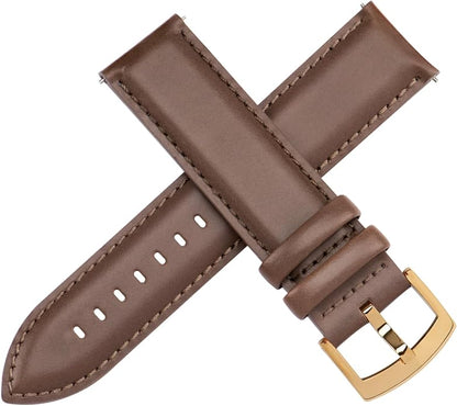 OTTOODY Leather Watch Bands Quick Release, Elegant Top Grain Leather Watch Straps for Men & Women, Choice of Color & Width - 18mm, 19mm, 20mm, 21mm or 22mm Wristbands Bracelet for Watch & Smartwatch