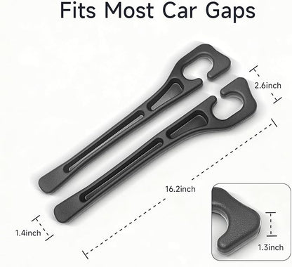 Car Seat Gap Filler Set of 2, 3-in-1 Seat Gap Filler with Organizer & Hook, Soft Foam Gap Stopper Universal Fit for Car SUV Truck, Prevent Items Dropping Between Seat and Console